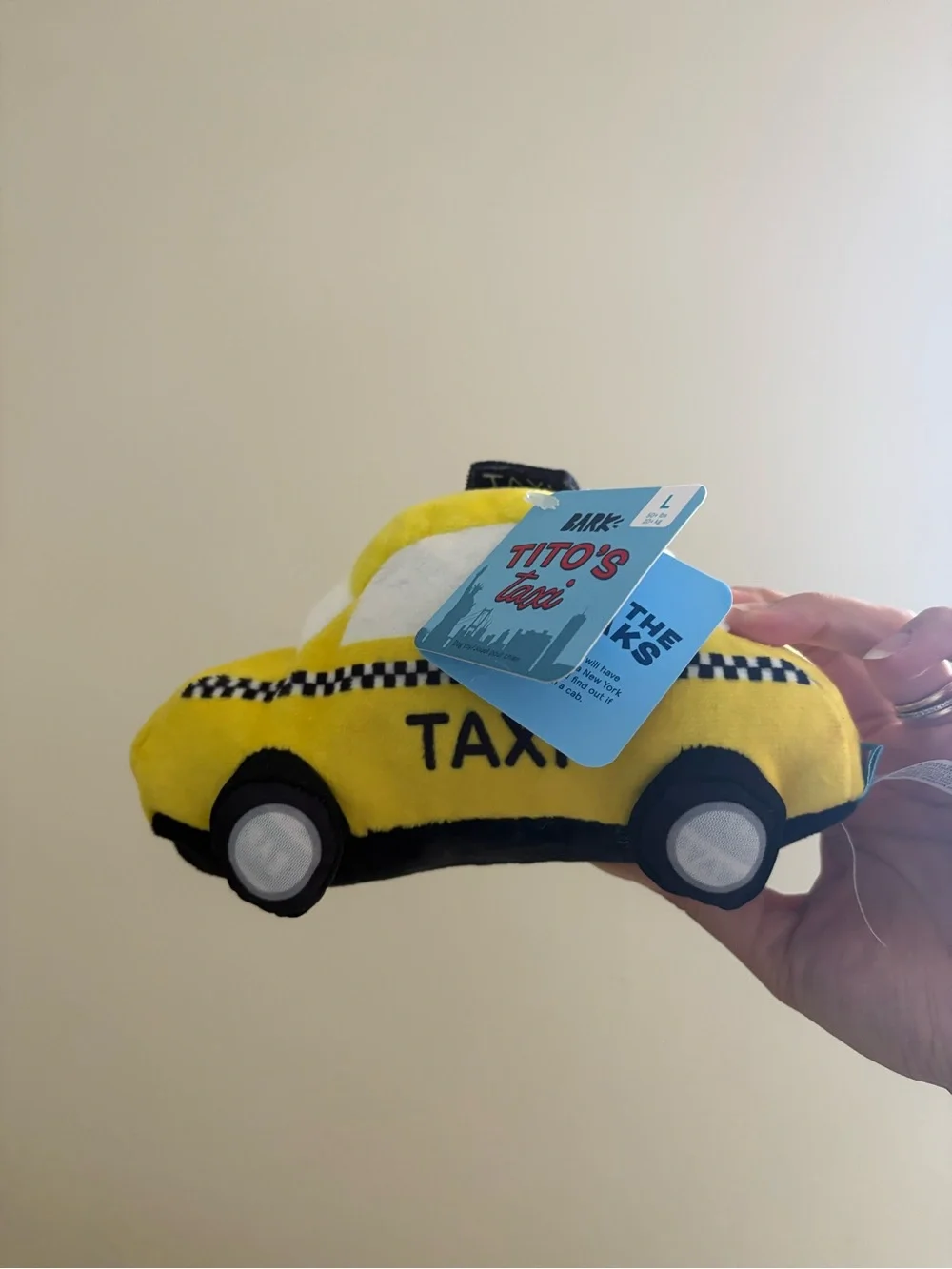 3/$25 NWT Bark Tito's Taxi Plush Toy